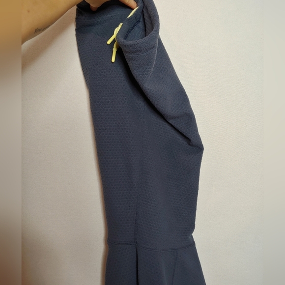 Nike Funnel Neck Fleece Pullover Side Zipper Blue Gray Yellow 508217-437 Small S - Picture 8 of 11